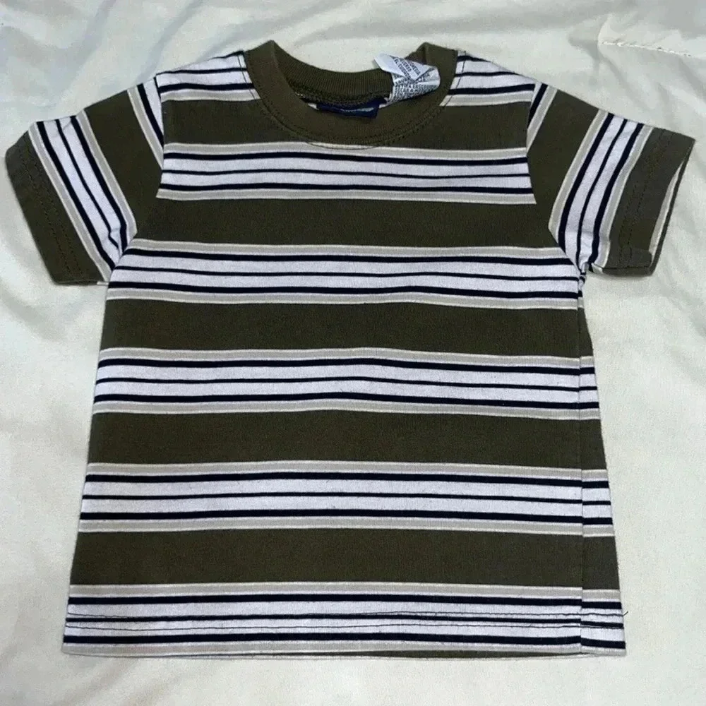 A lot of 2, 12 month stripped tops